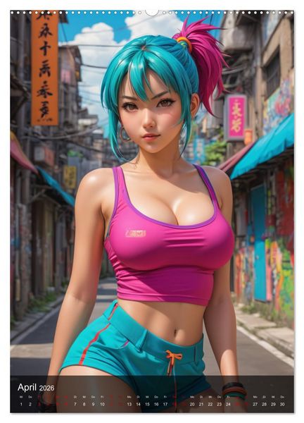 Produktbild: Sexy Manga Girls (hochwertiger Premium Wandkalender 2026 DIN A2 hoch), Kunstdruck in Hochglanz
