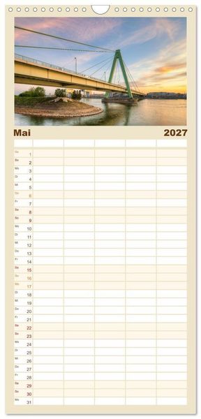Produktbild: Familienplaner 2027 - Wundersch&ouml;nes K&ouml;ln mit 5 Spalten (Wandkalender, 21 x 45 cm) CALVENDO