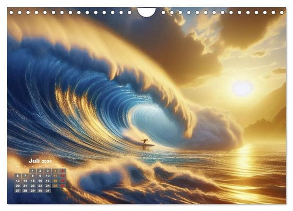 Produktbild: Big Wave Surfen (Wandkalender 2026 DIN A4 quer), CALVENDO Monatskalender