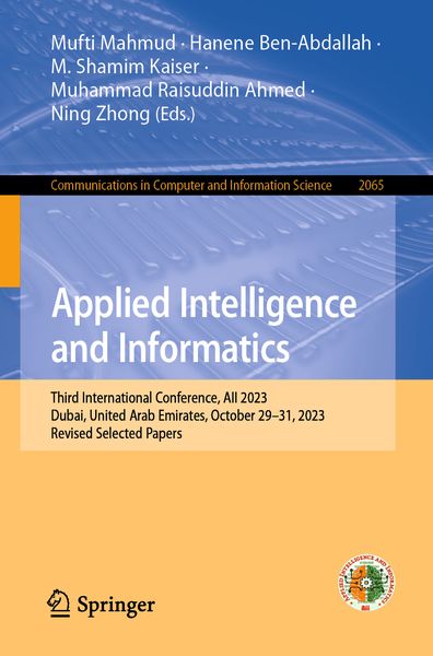 Produktbild: Applied Intelligence and Informatics