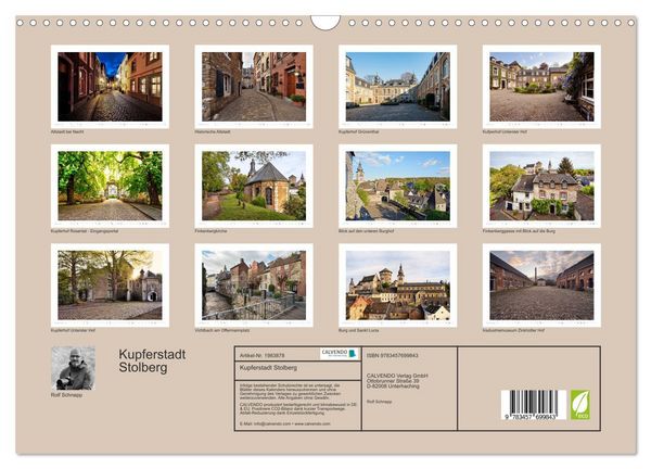 Produktbild: Kupferstadt Stolberg (Wandkalender 2026 DIN A3 quer), CALVENDO Monatskalender