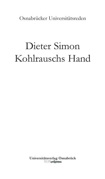 Produktbild: Kohlrauschs Hand