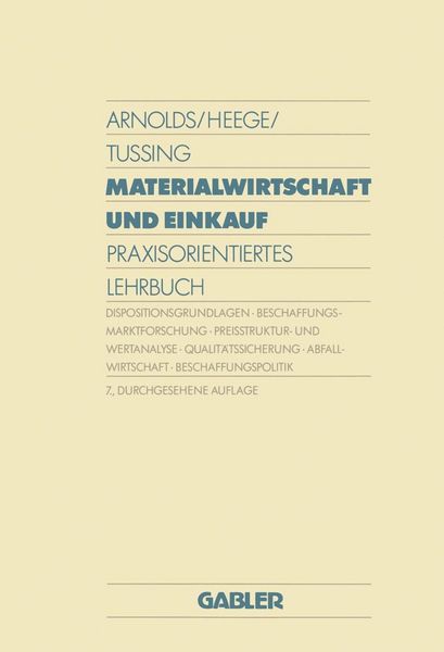Produktbild: Materialwirtschaft und Einkauf