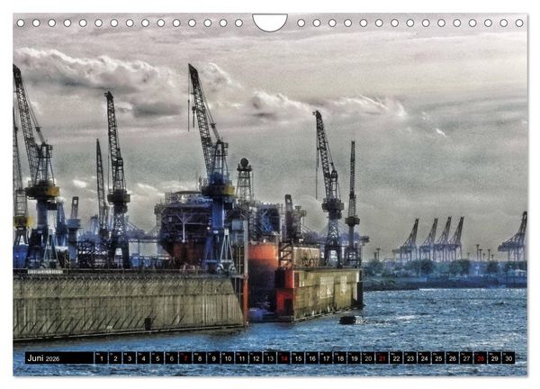 Produktbild: Faszination Hafen - Hamburg (Wandkalender 2026 DIN A4 quer), CALVENDO Monatskalender