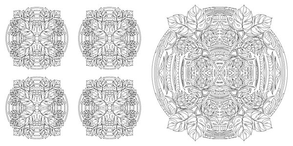Produktbild: Blumen-Mandalas (Ausmalbuch zur kreativen Stressbew&auml;ltigung)