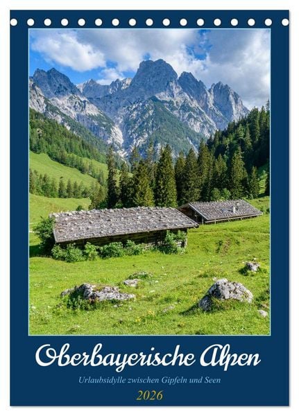 Produktbild: Oberbayerische Alpen (Tischkalender 2026 DIN A5 hoch), CALVENDO Monatskalender