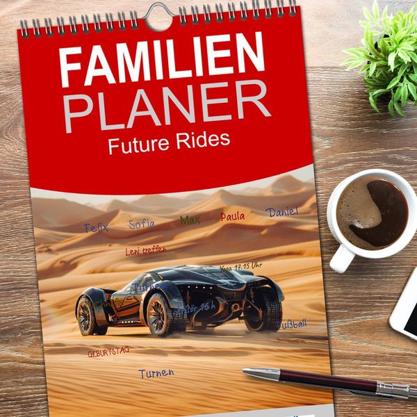 Produktbild: Familienplaner 2026 - Future Rides mit 5 Spalten (Wandkalender, 21 x 45 cm) CALVENDO