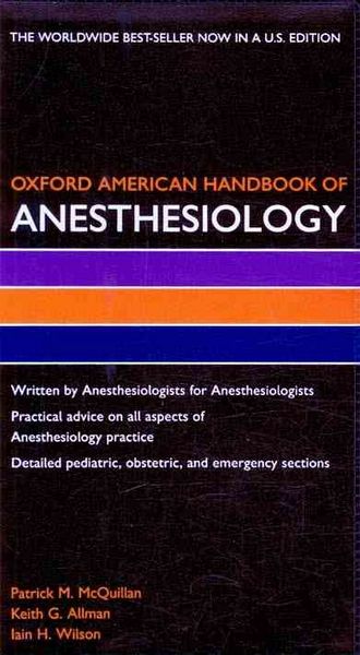 Produktbild: McQuillan, P: Oxford American Handbook of Anesthesiology boo