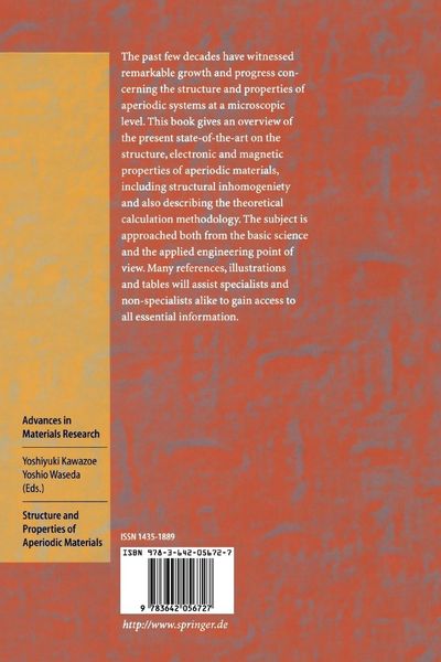Produktbild: Structure and Properties of Aperiodic Materials