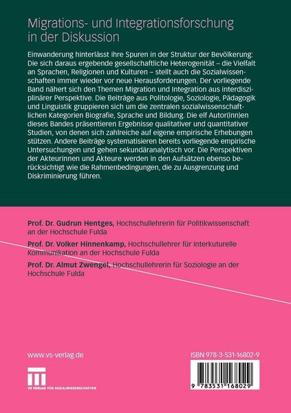 Produktbild: Migrations- und Integrationsforschung in der Diskussion