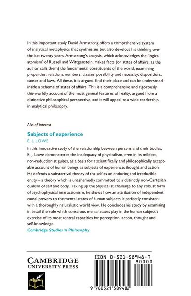 Produktbild: A World of States of Affairs