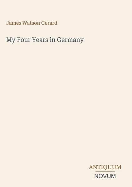 Produktbild: My Four Years in Germany