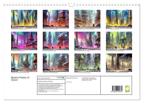 Produktbild: Braun, W: Bizarre Poetry of Doom (Wall Calendar 2026 DIN A3
