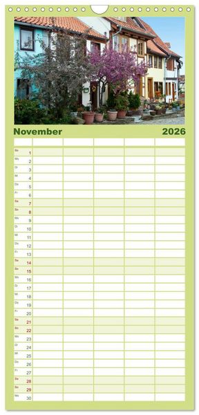 Produktbild: Familienplaner 2026 - Malerisches Quedlinburg mit 5 Spalten (Wandkalender, 21 x 45 cm) CALVENDO