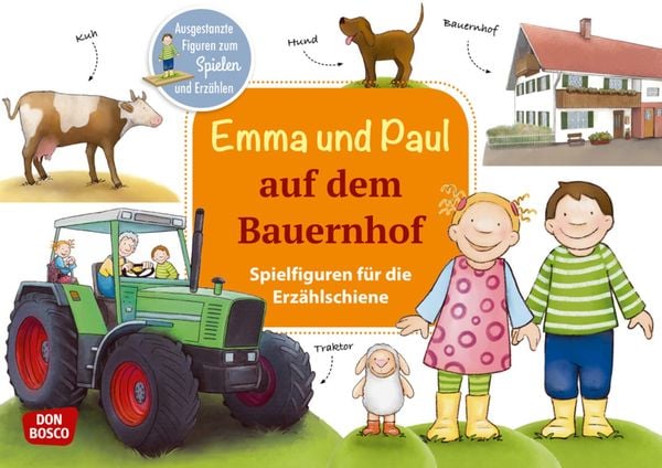 Emma und Paul auf dem Bauernhof. Erzählschienen-Figurenset, Set von Monika Lehner, Don Bosco