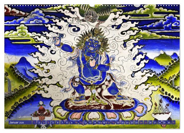Produktbild: Mystische Wesen &ndash; Buddhistische Kunst im Himalaya (Wandkalender 2026 DIN A2 quer), CALVENDO Monatskalender