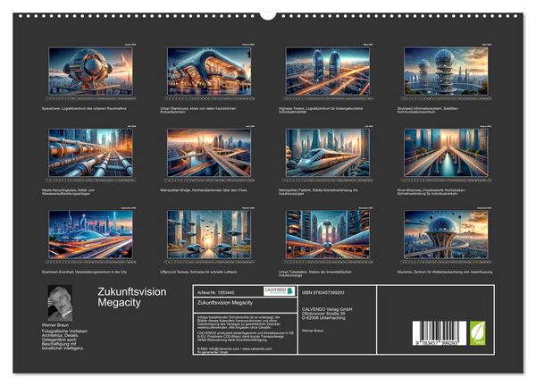 Produktbild: Zukunftsvision Megacity (hochwertiger Premium Wandkalender 2026 DIN A2 quer), Kunstdruck in Hochglanz