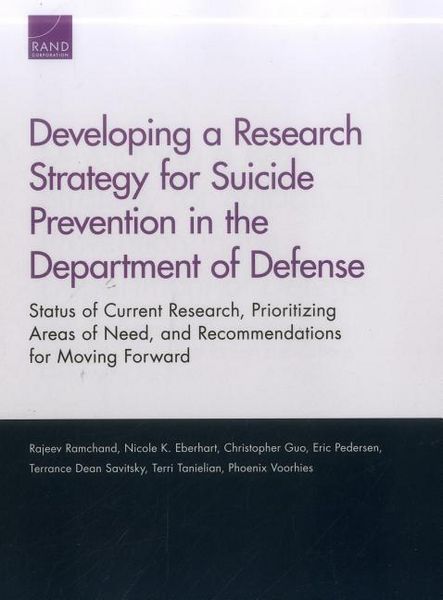 Produktbild: Developing a Research Strategy for Suicide Prevention in the Department of Defense