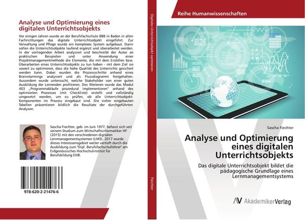 Produktbild: Analyse und Optimierung eines digitalen Unterrichtsobjekts