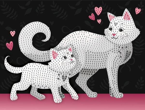 Produktbild: Diamond Painting - Cat (100% selbst gemacht)