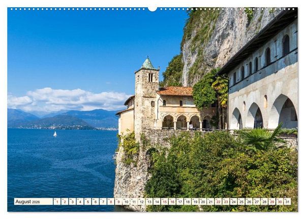 Produktbild: Lago Maggiore - Traumorte am See (hochwertiger Premium Wandkalender 2026 DIN A2 quer), Kunstdruck in Hochglanz