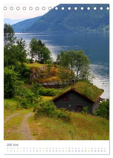 Produktbild: Norwegen - Unterwegs im Fjordland (Tischkalender 2026 DIN A5 hoch), CALVENDO Monatskalender