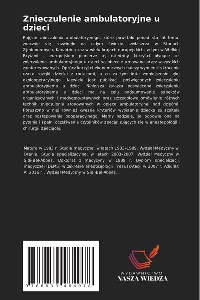 Produktbild: Znieczulenie ambulatoryjne u dzieci