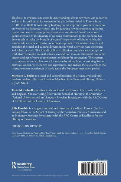 Produktbild: Women and Work in Premodern Europe