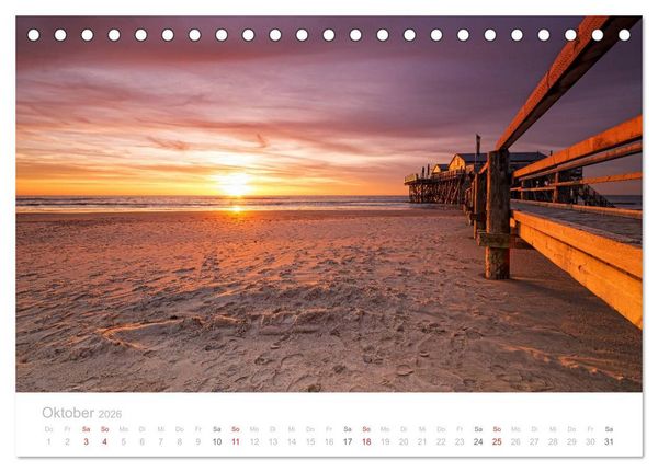 Produktbild: St. Peter-Ording (Tischkalender 2026 DIN A5 quer), CALVENDO Monatskalender