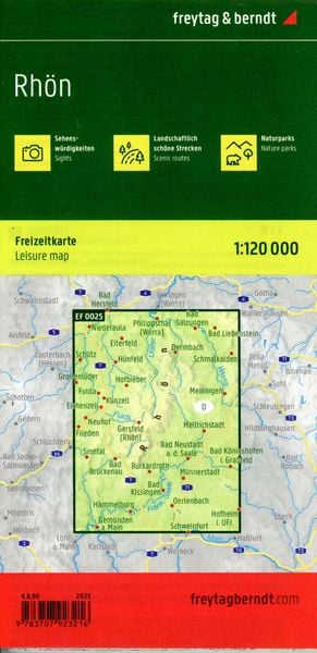 Produktbild: Freytag & berndt Freizeitkarte Rh&ouml;n 1:120.000