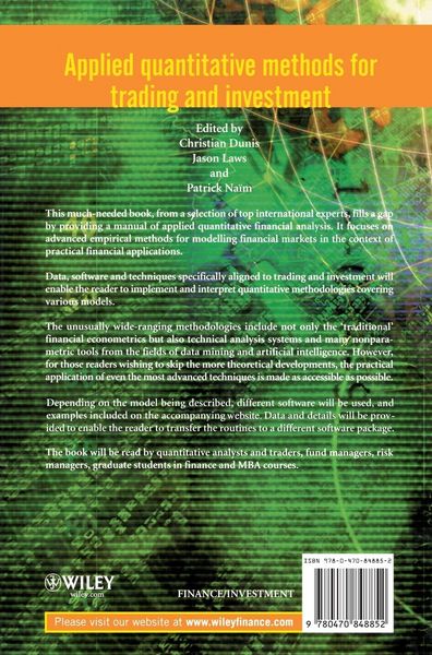 Produktbild: Applied Quantitative Methods for Trading and Investment
