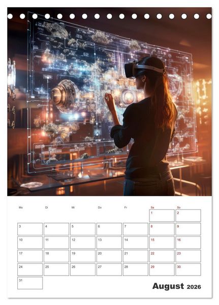Produktbild: METAVERSE Cooler Terminplaner (Tischkalender 2026 DIN A5 hoch), CALVENDO Monatskalender