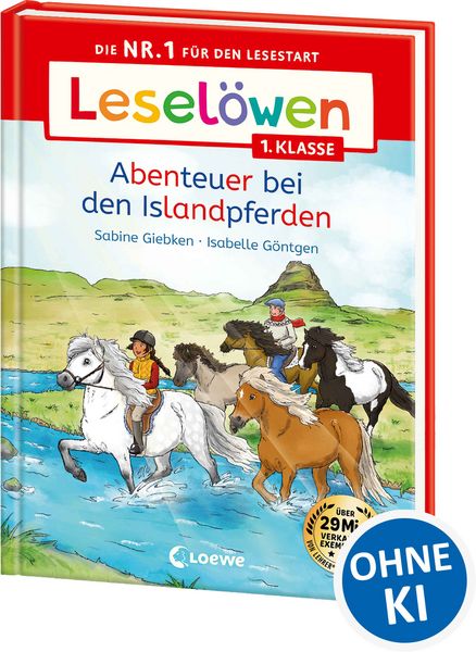 Leselöwen 1. Klasse - Abenteuer bei den Islandpferden, Gebundene Ausgabe von Sabine Giebken, Loewe, 978-3-7432-1749-2