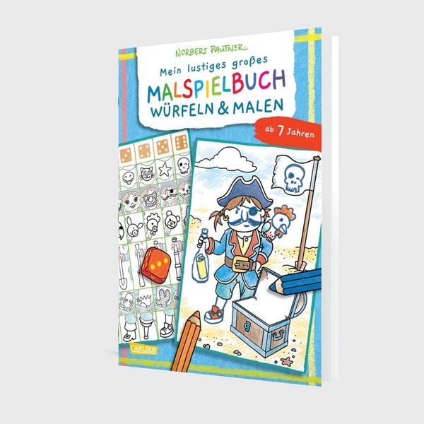 Produktbild: Mein lustiges gro&szlig;es Malspielbuch: W&uuml;rfeln & Malen (ab 7 Jahren)