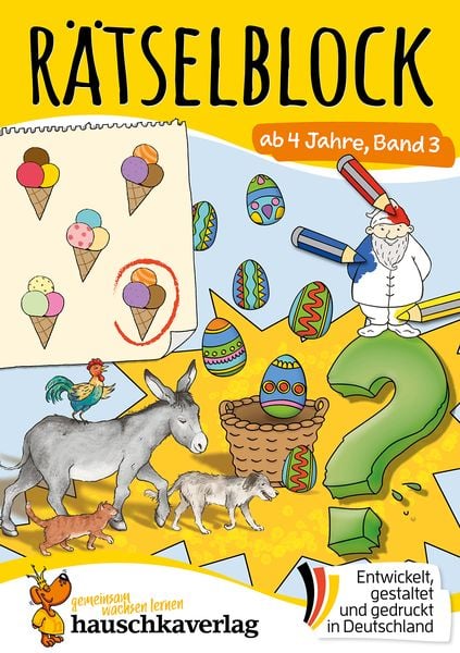 Rätselblock ab 4 Jahre - Band 3, Taschenbuch von Agnes Spiecker, Hauschka Verlag, 9783881006477