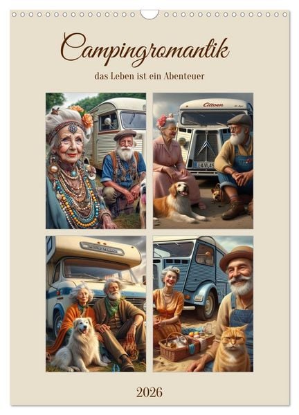 Produktbild: Campingromantik das Leben ist ein Abenteuer (Wandkalender 2026 DIN A3 hoch), CALVENDO Monatskalender