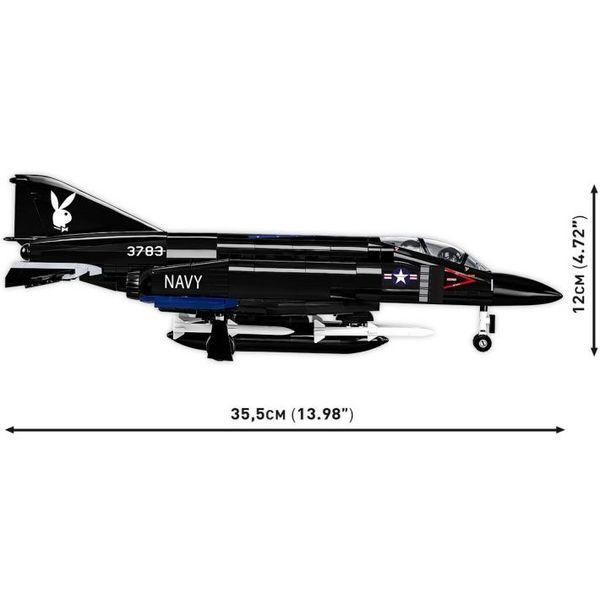 Produktbild: COBI Armed Forces 5899 - F-4S Phantom II Black Bunny, &Uuml;berschall-Mehrzweckj&auml;ger, Ma&szlig;stab 1:48, Bausatz, 608 Teile