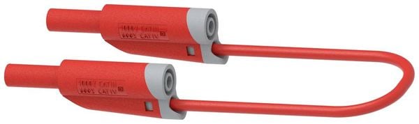 Produktbild: Electro PJP 2710-IEC-CD1-25R Messleitung Lamellenstecker 4 mm Lamellenstecker 4 mm 25 cm Rot 1 St.