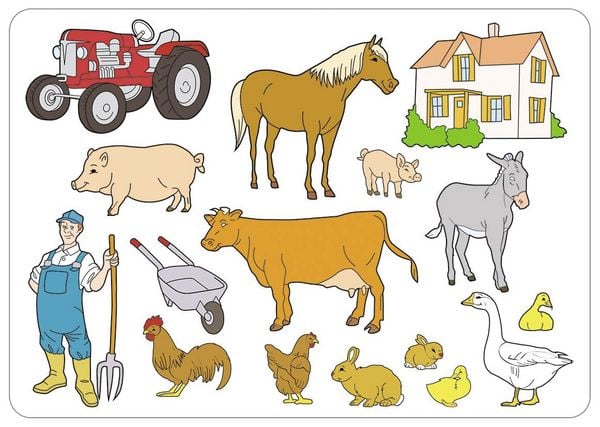 Produktbild: Mal-Schablonen-Set 1 ("Tiere")