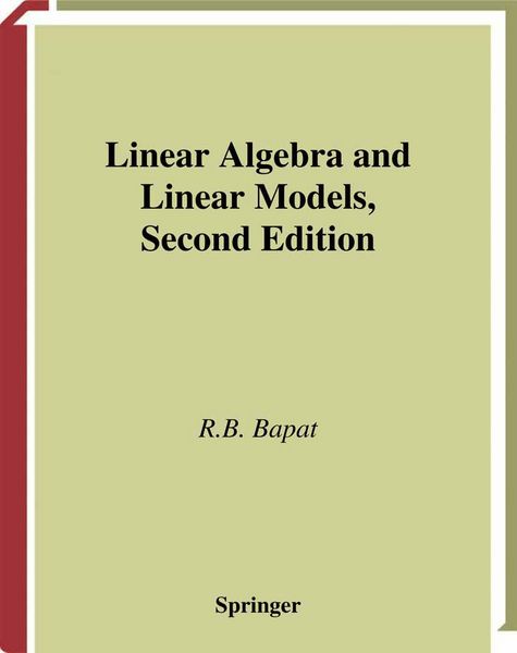 Produktbild: Linear Algebra and Linear Models