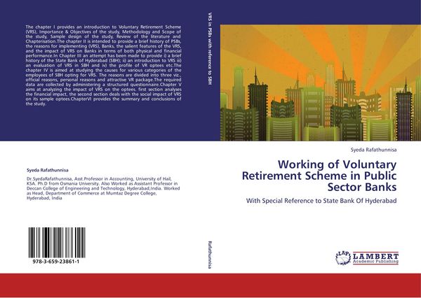Produktbild: Working of Voluntary Retirement Scheme in Public Sector Banks