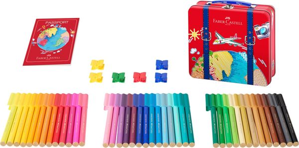 Produktbild: Faber-Castell Filzstifte Connector Reisekoffer 40er Set
