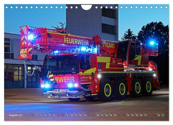 Produktbild: Einsatzfahrzeuge der Feuerwehr Stuttgart (Wandkalender 2027 DIN A4 quer), CALVENDO Monatskalender