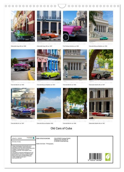 Produktbild: Old Cars of Cuba (Wandkalender 2026 DIN A3 hoch), CALVENDO Monatskalender