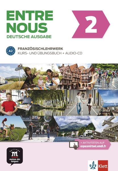 Produktbild: Entre nous A2. Kurs- und &Uuml;bungsbuch + Audio-CD, deutsche Ausgabe