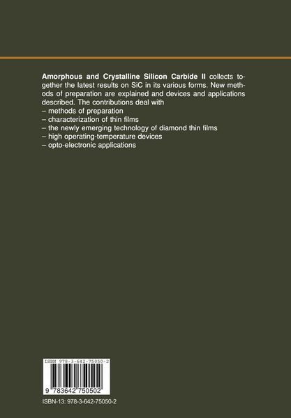 Produktbild: Amorphous and Crystalline Silicon Carbide II