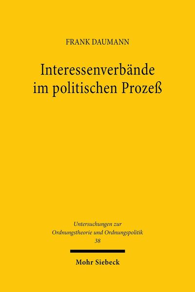 Produktbild: Interessenverb&auml;nde im politischen Proze&szlig;