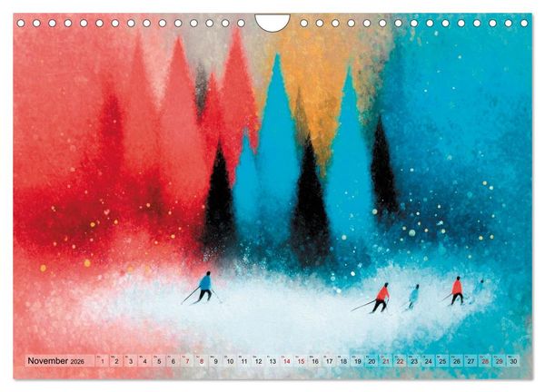 Produktbild: Wenn die Stille in Farbe tropft (Wandkalender 2026 DIN A4 quer), CALVENDO Monatskalender