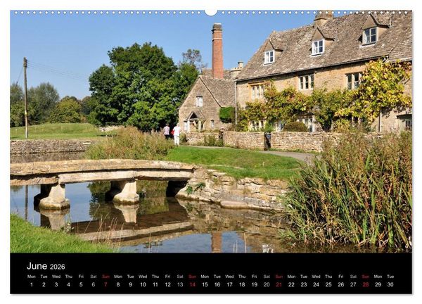 Produktbild: Cotswold Towns (High Quality Premium Wall Calendar 2026 DIN A2 landscape),CALVENDO 12 Month Wall Calendar