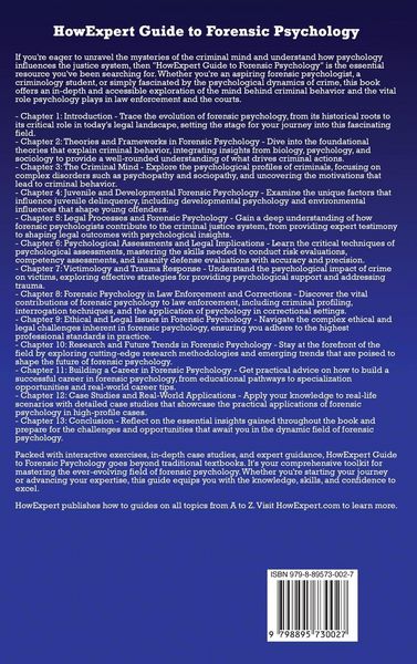 Produktbild: HowExpert Guide to Forensic Psychology